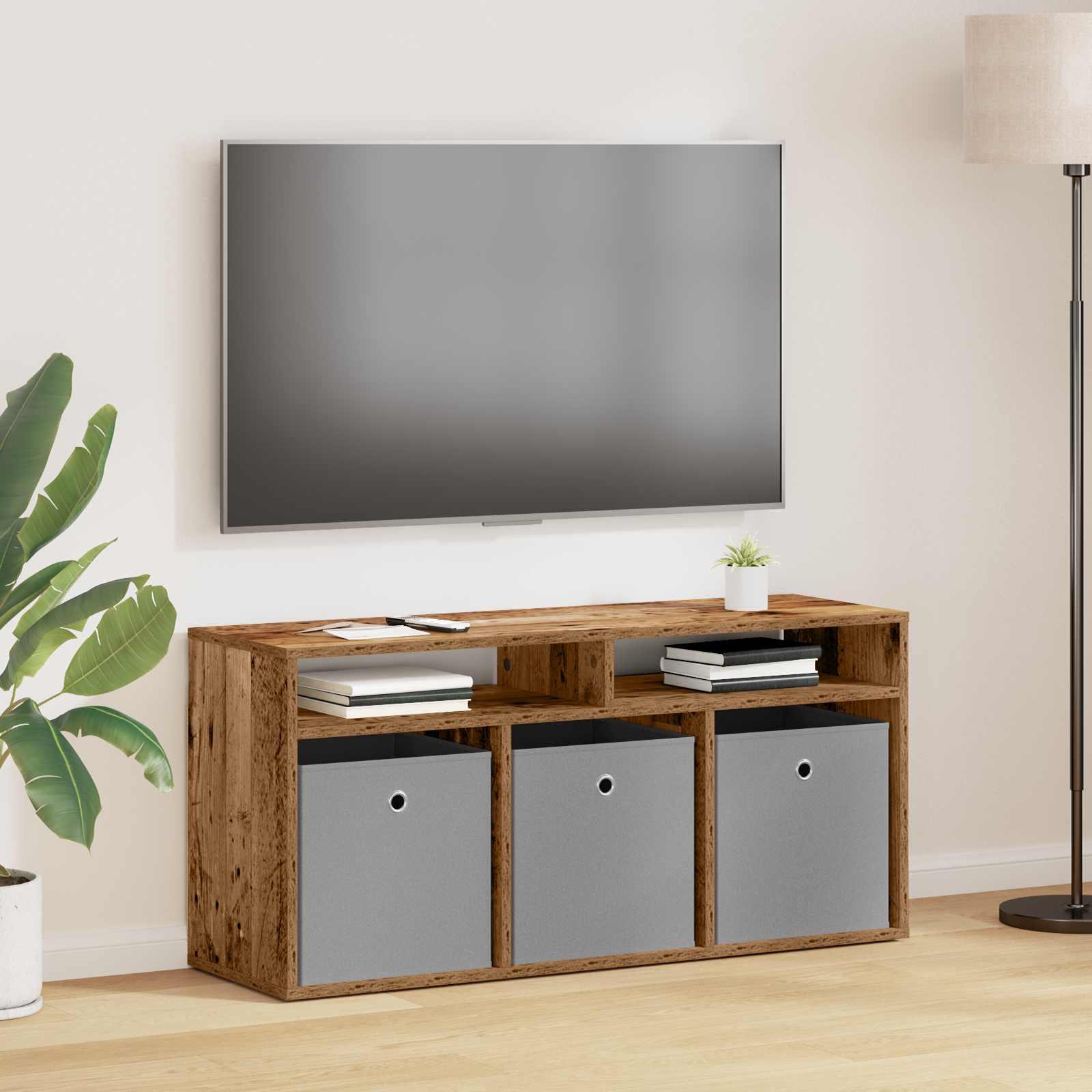 Lavbord med skuffe Gammelt træ 102 x 32 x 48,5 cm billede