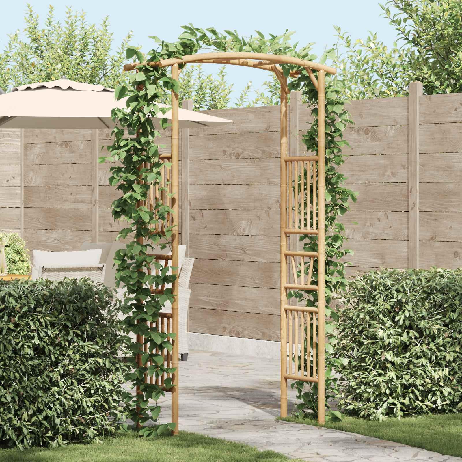 Havebue Naturfarvet 110 x 40 x 205 cm Bambus billede