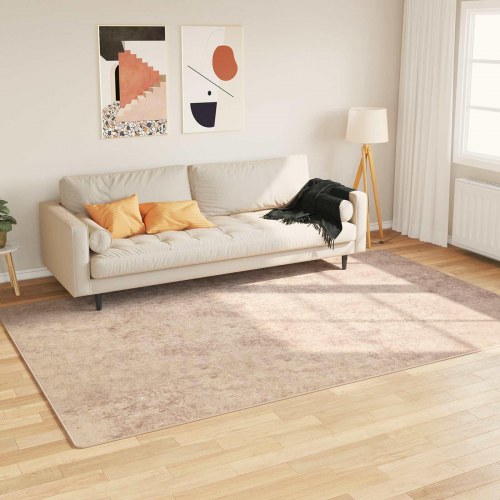 Løber tæppe MARSA - beige 190 × 300 cm, polyester med skridsikker PVC-bagside