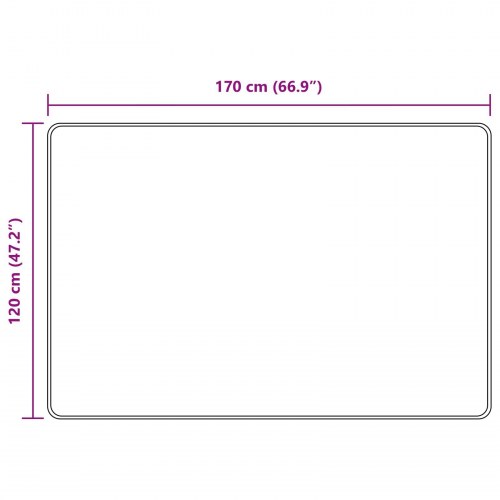 Løber tæppe MARSA - beige 120 × 170 cm, polyester med skridsikker PVC-bagside