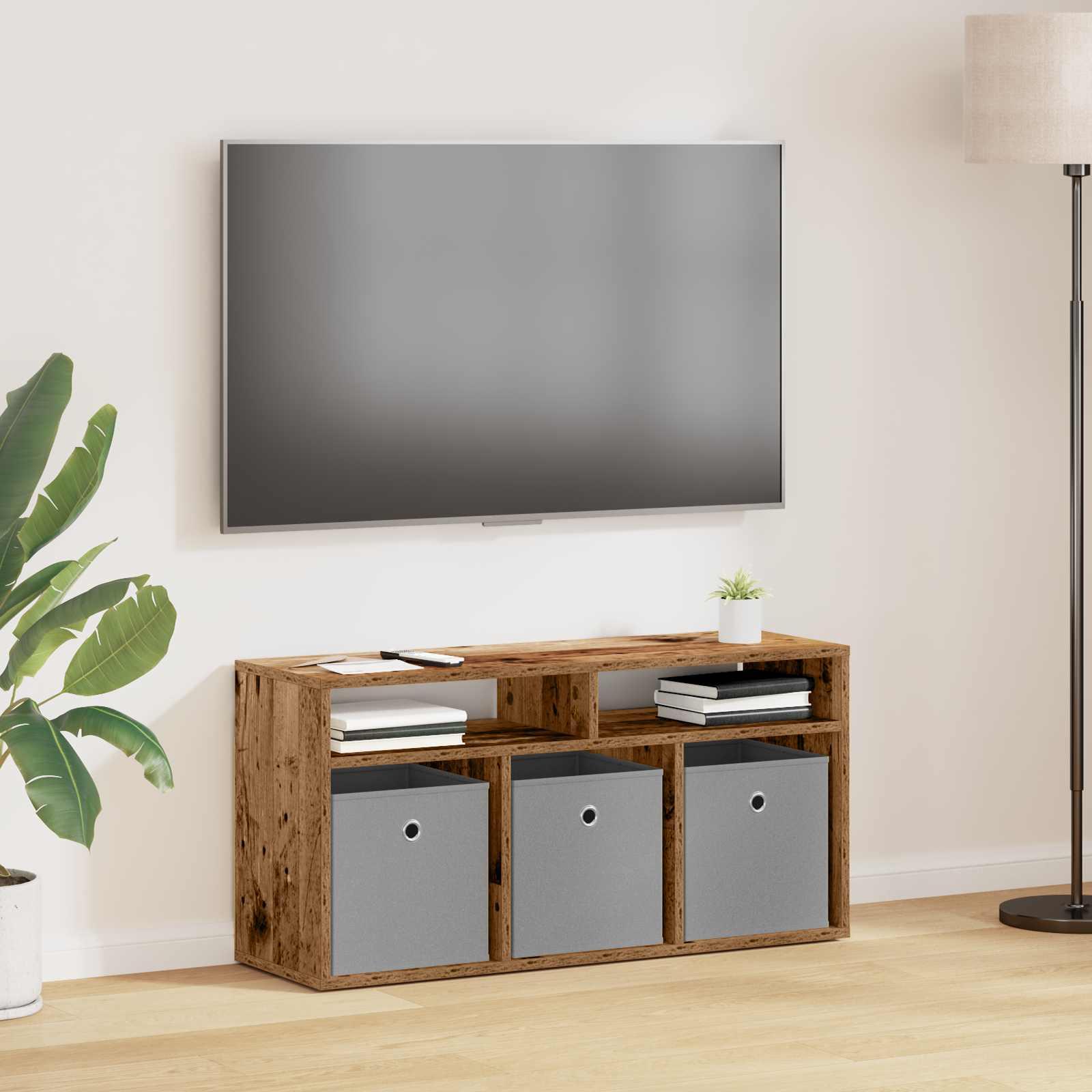 Lavbord med skuffe Gammelt træ 87 x 27,5 x 43 cm billede