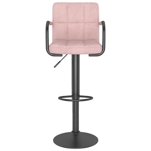 Barstole 2 stk. fløjl pink