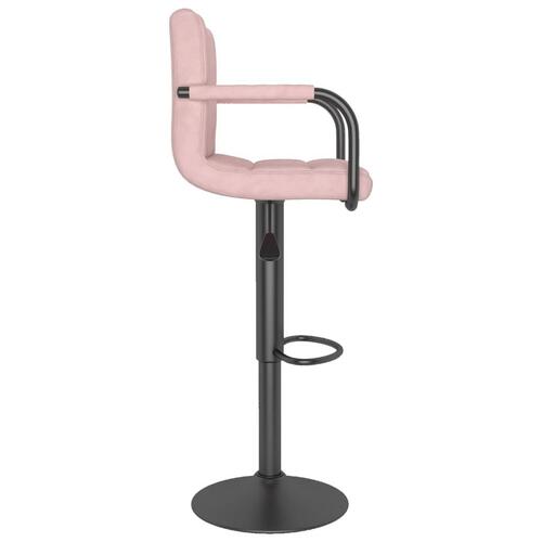 Barstole 2 stk. fløjl pink