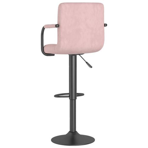 Barstole 2 stk. fløjl pink