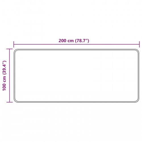 Løber tæppe MARSA - beige 100 × 200 cm, polyester med skridsikker PVC-bagside