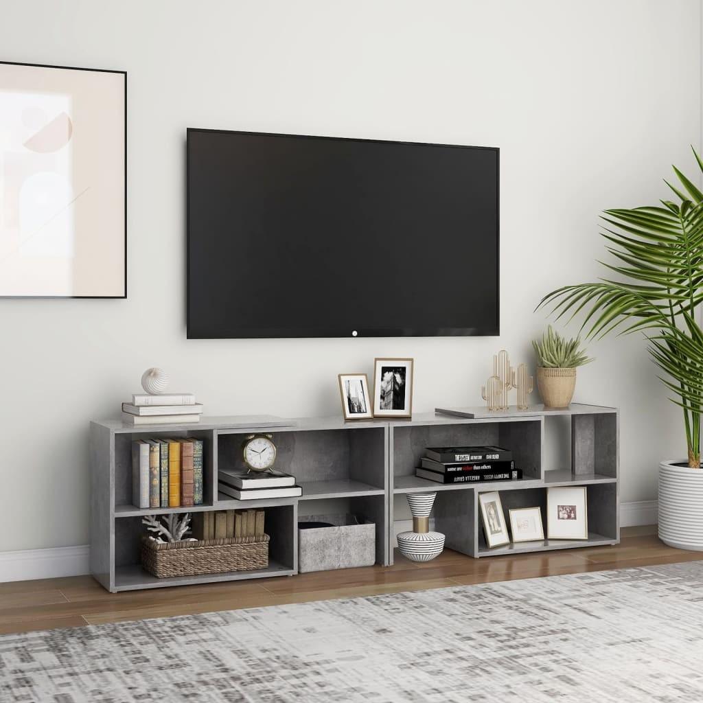 Tv-skab 149x30x52 cm spånplade betongrå