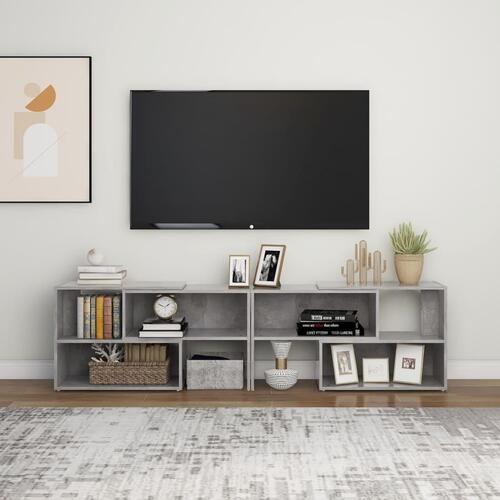Tv-skab 149x30x52 cm konstrueret træ betongrå