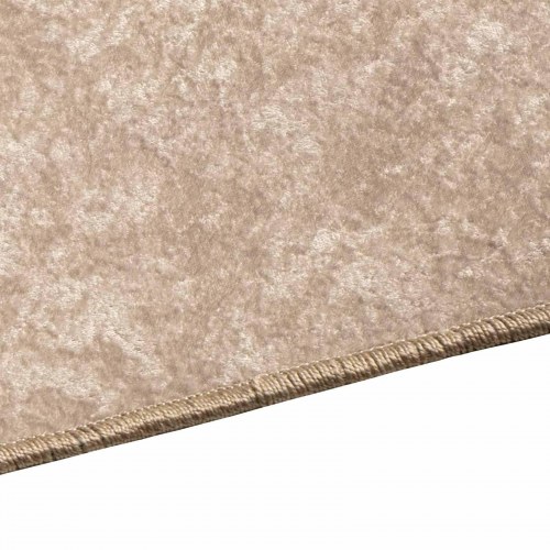 Løber-tæppe i beige - 100 × 150 cm, polyester velour med PVC-bagside