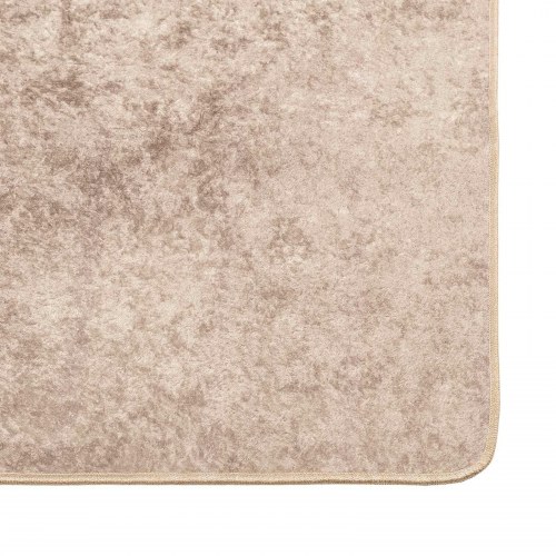 Tæppe runner - Marsa, beige 100 × 100 cm, polyester med skridsikker PVC