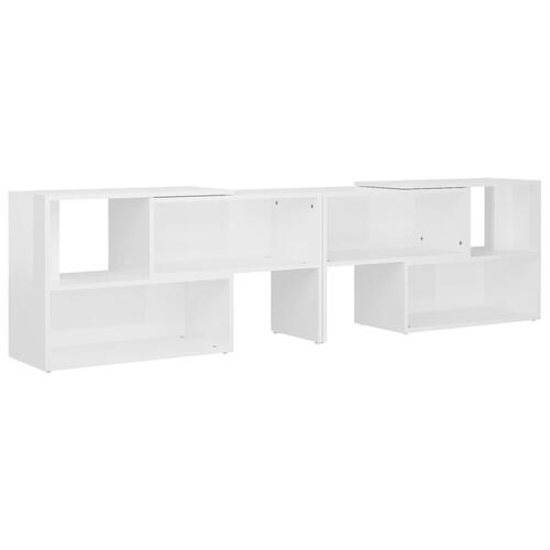 Tv-skab 149x30x52 cm spånplade hvid højglans