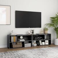 Tv-skab 149x30x52 cm konstrueret træ grå højglans