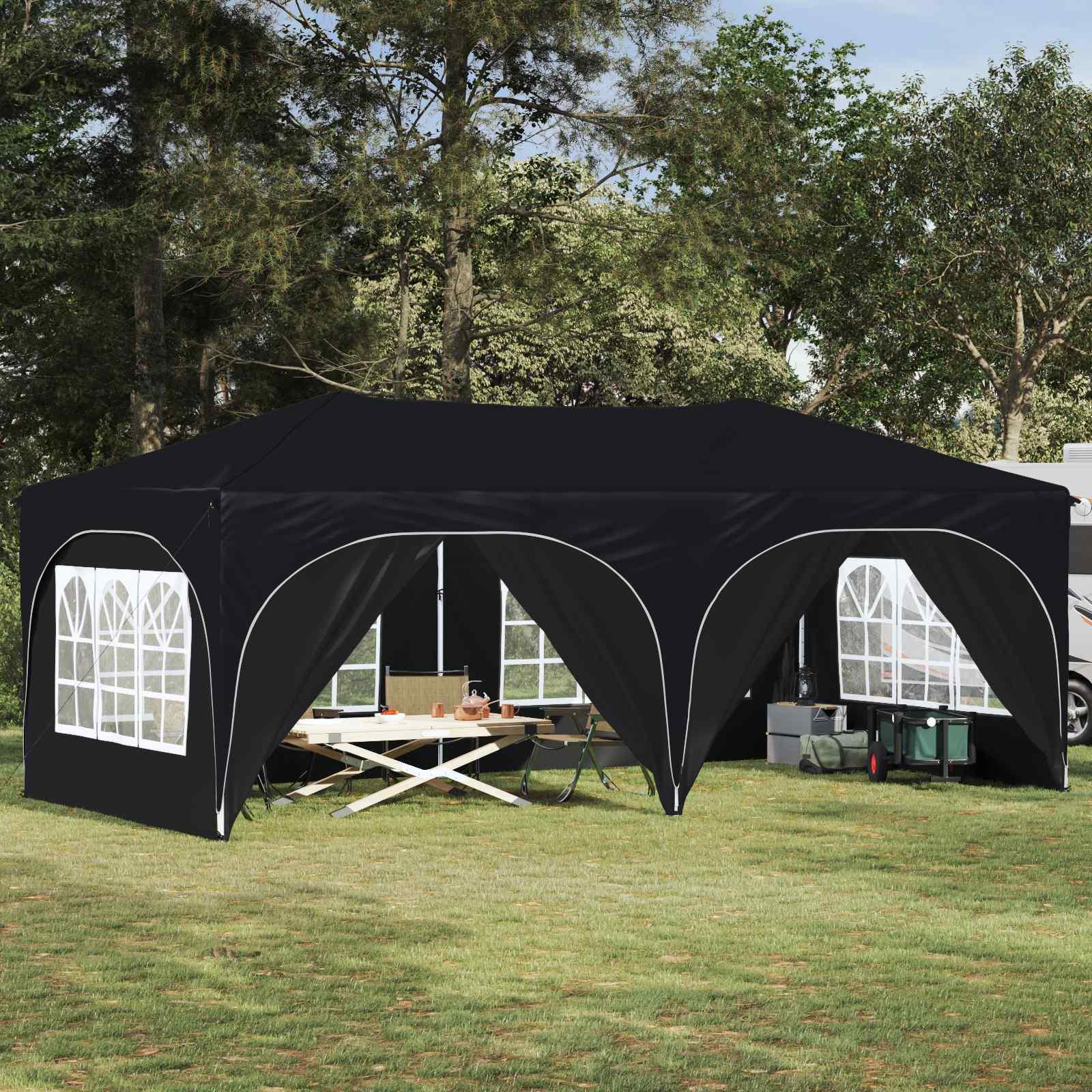 Pop-up Festtelt Antracit 575 x 288 x 245 cm Oxford stof billede