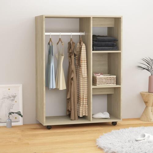 Garderobe 80x40x110 cm spånplade sonoma-eg