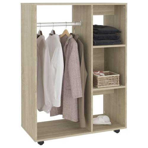 Garderobe 80x40x110 cm spånplade sonoma-eg