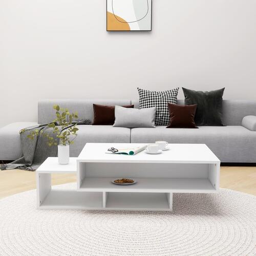 Sofabord 105x55x32 cm konstrueret træ hvid