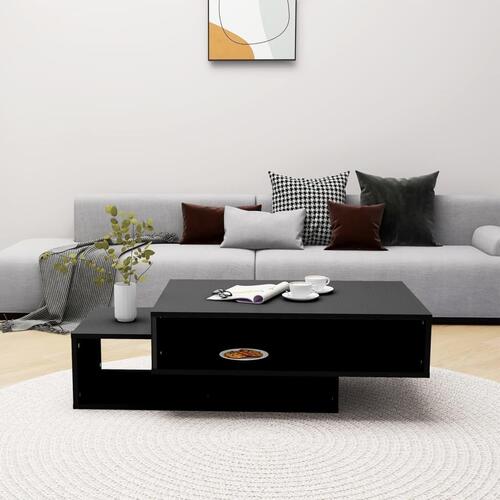 Sofabord 105x55x32 cm konstrueret træ sort