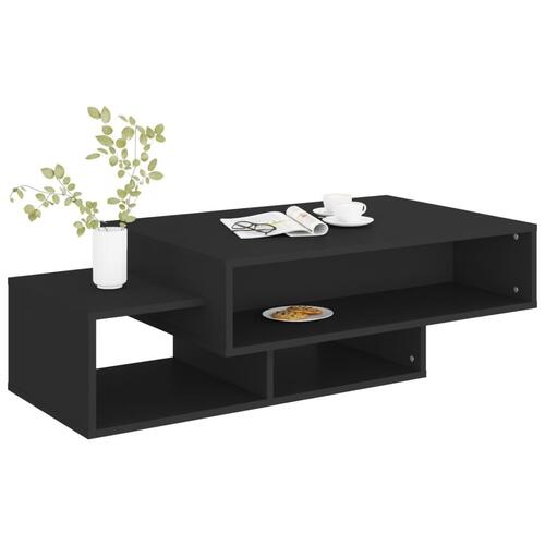 Sofabord 105x55x32 cm konstrueret træ sort