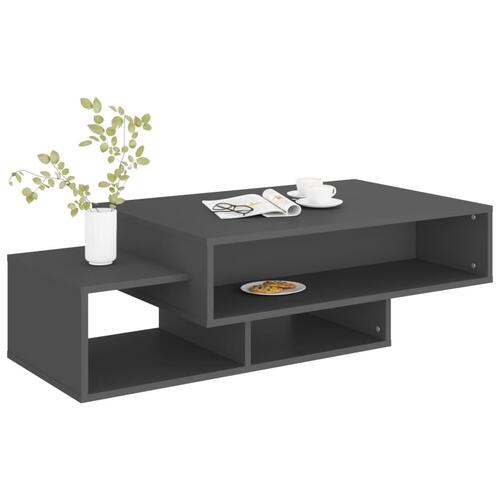 Sofabord 105x55x32 cm konstrueret træ grå