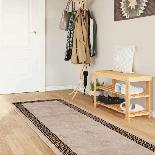 Løber tæppe MARSA - sort kant 100 × 400 cm, polyester/PVC