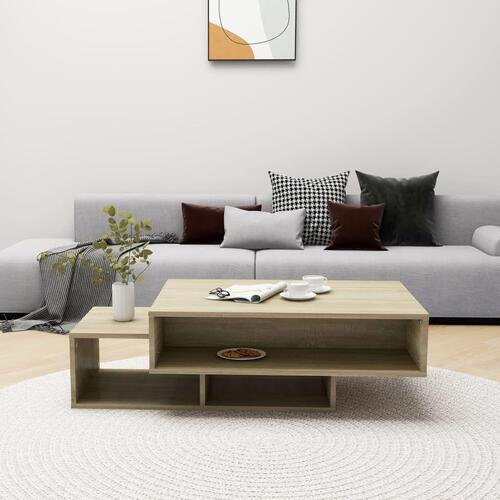 Sofabord 105x55x32 cm konstrueret træ sonoma-eg