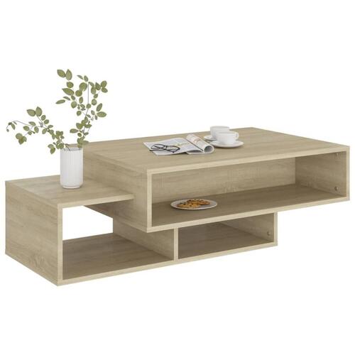 Sofabord 105x55x32 cm konstrueret træ sonoma-eg