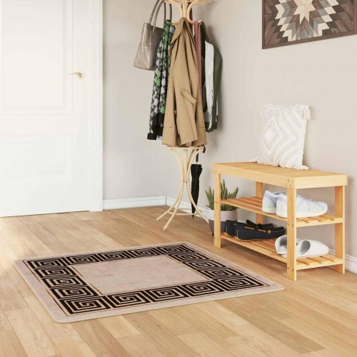 Tæppe løber MARSA - sort mønster, 100 x 100 cm, polyester/PVC