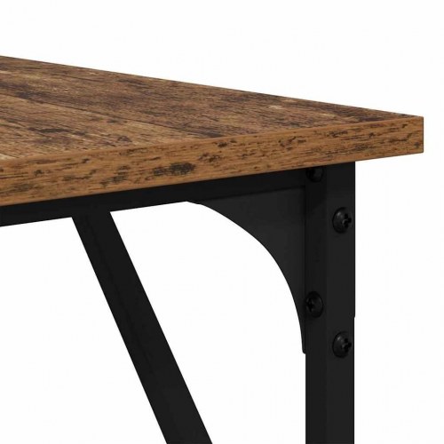 L-formet skrivebord - gammelt træ, 149 x 149 x 75 cm