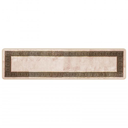 Løber tæppe Marsa - sort kant 50 x 200 cm, polyester/PVC