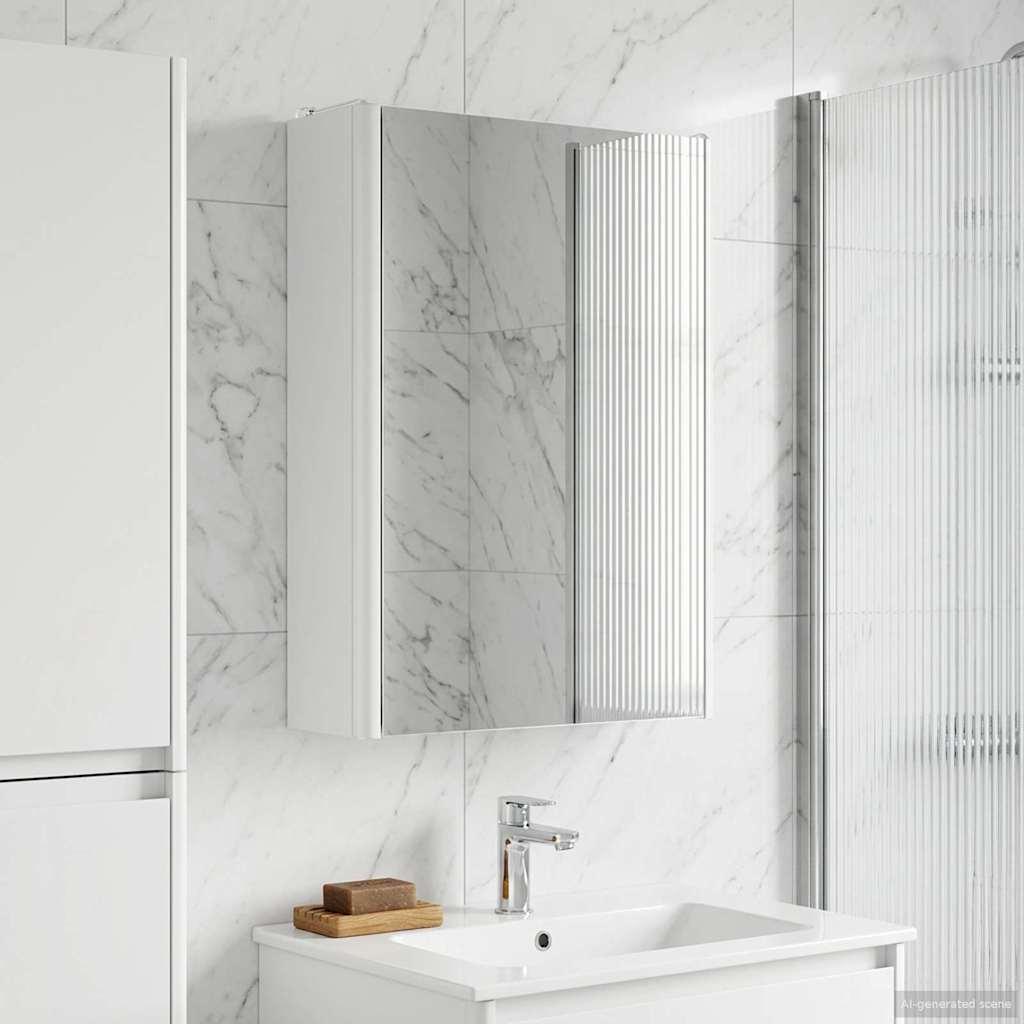 Badeværelsesspejlskab Hvid 33 x 11,5 x 50 cm Konstrueret træ billede