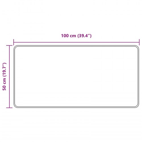 Løber tæppe MARSA - sort, 50 × 100 cm, polyester med skridsikker PVC-bagside