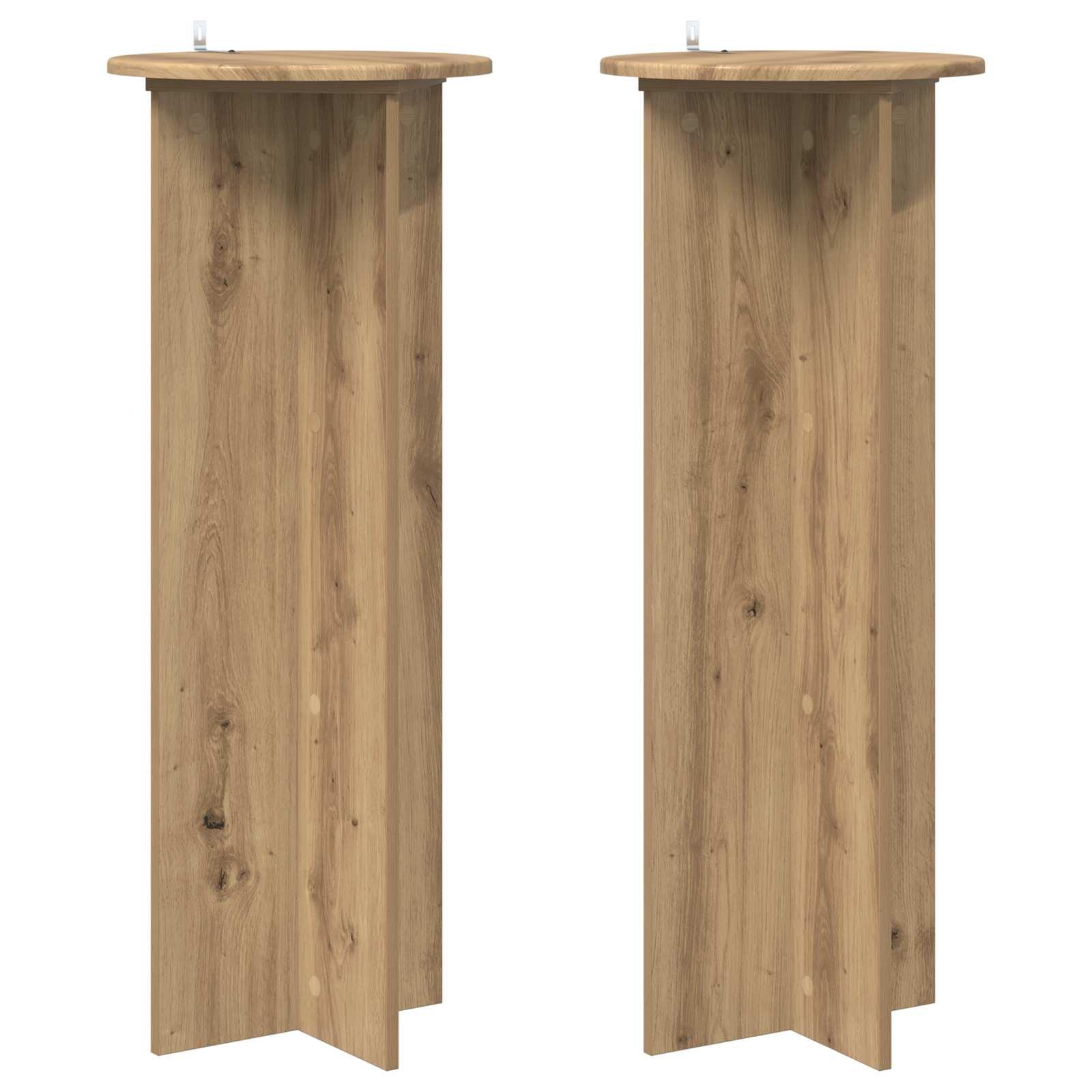 Planteholder 2 stk Artisan-eg Ø40 x 100 cm Konstrueret træ billede