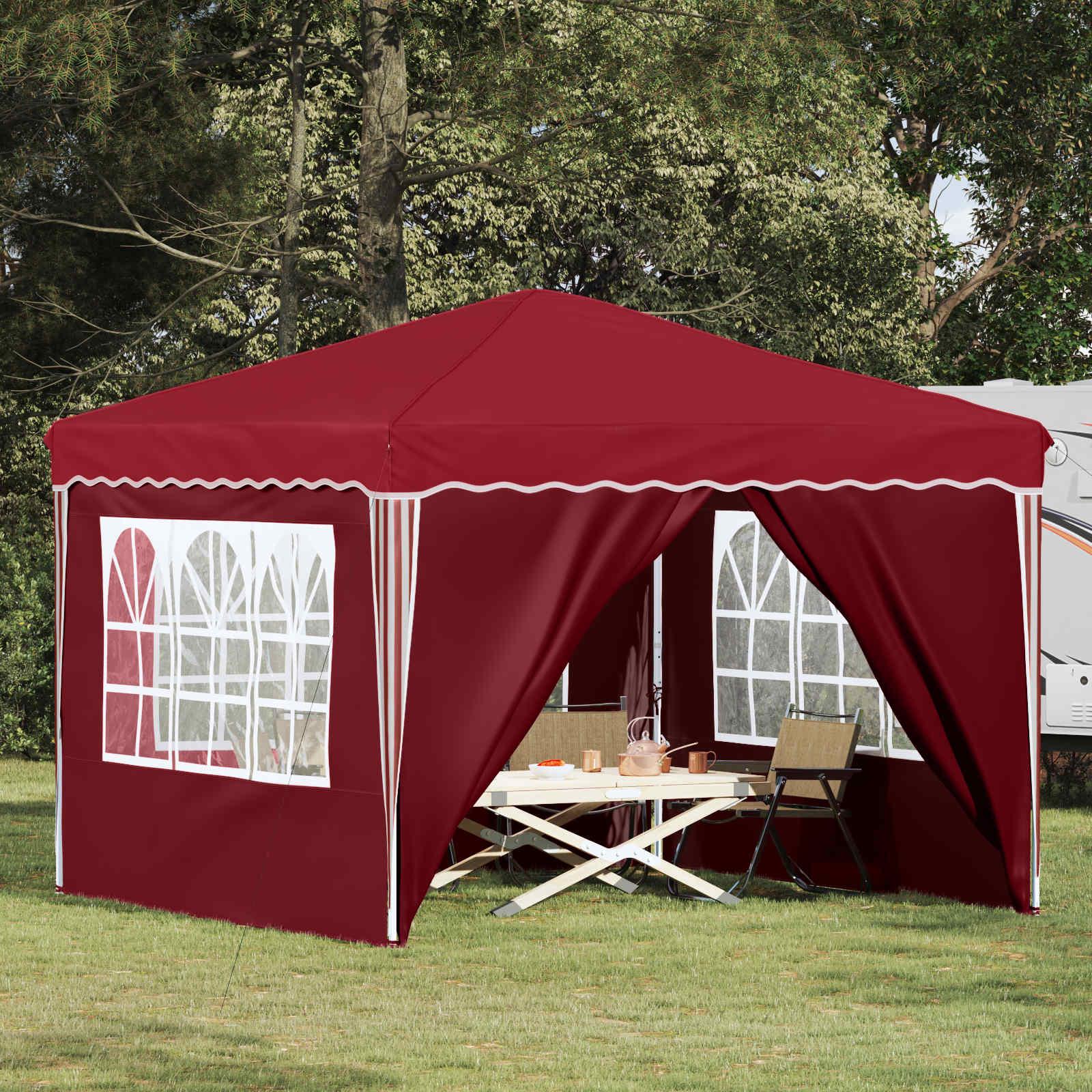 Pop-up Festtelt Bordeaux 288 x 288 x 245 cm Oxford stof billede