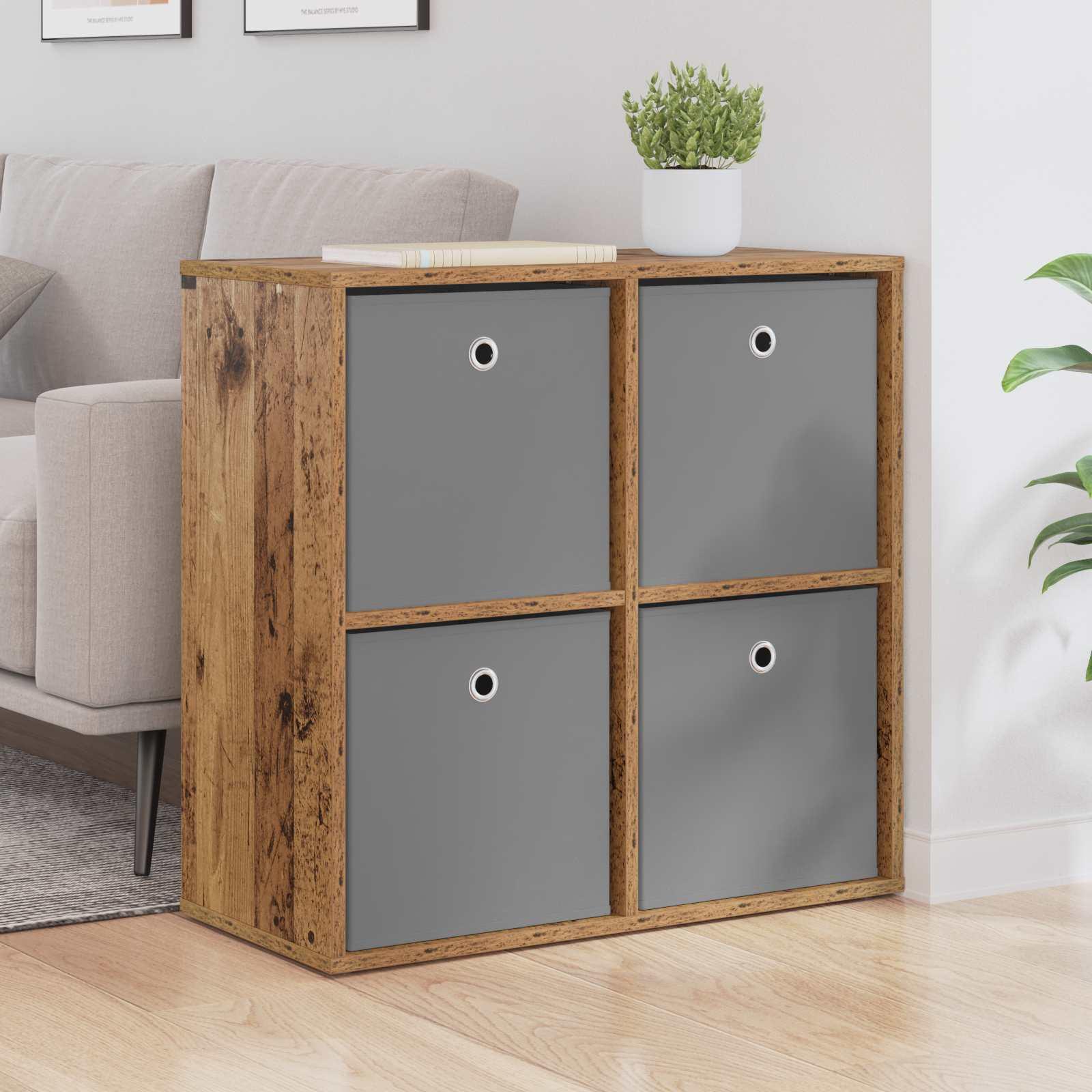 Sidebord med skuffe Gammelt træ 68,5 x 32 x 67 cm billede