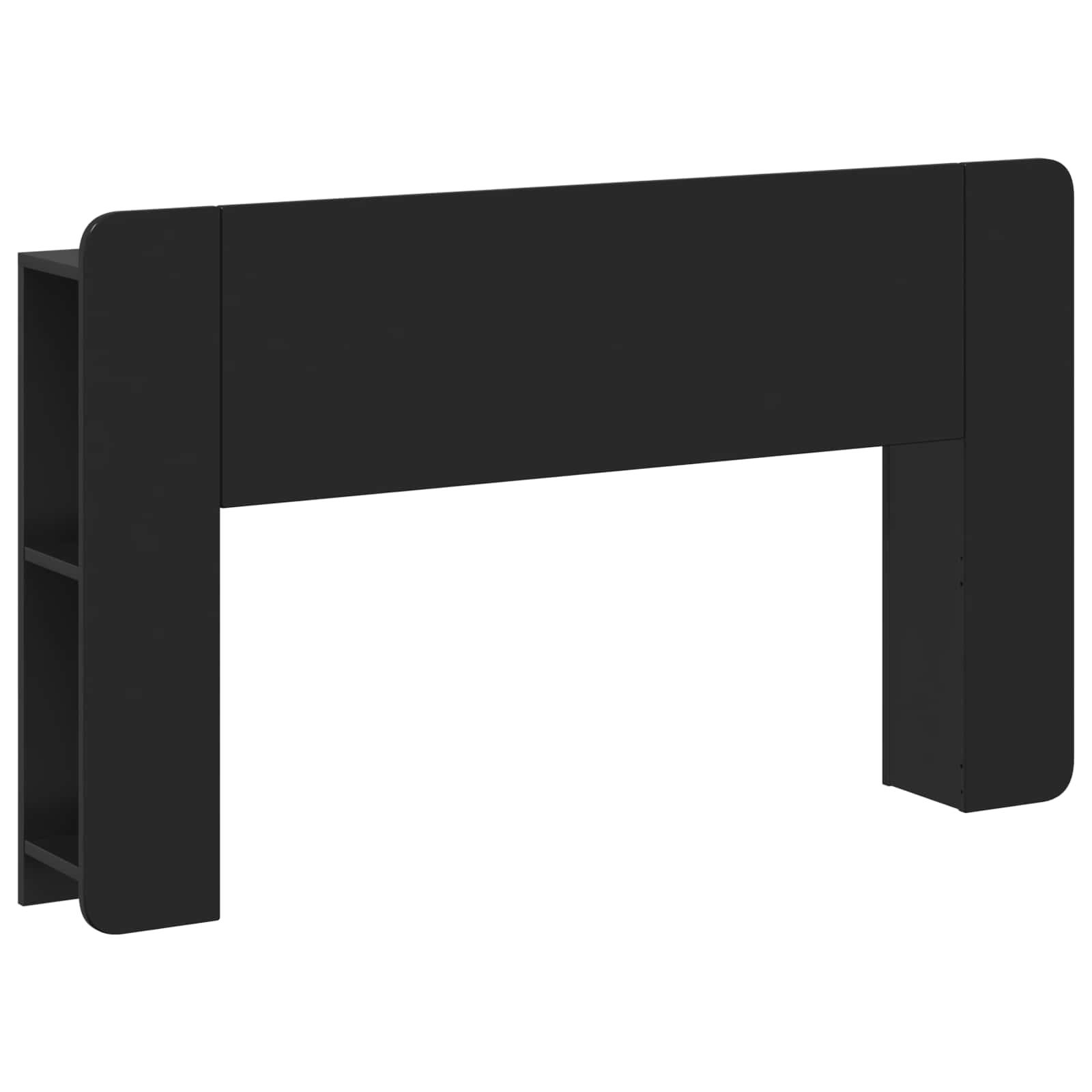 Hovedgærde Skab Sort 135 x 18,5 x 80 cm Konstrueret træ billede