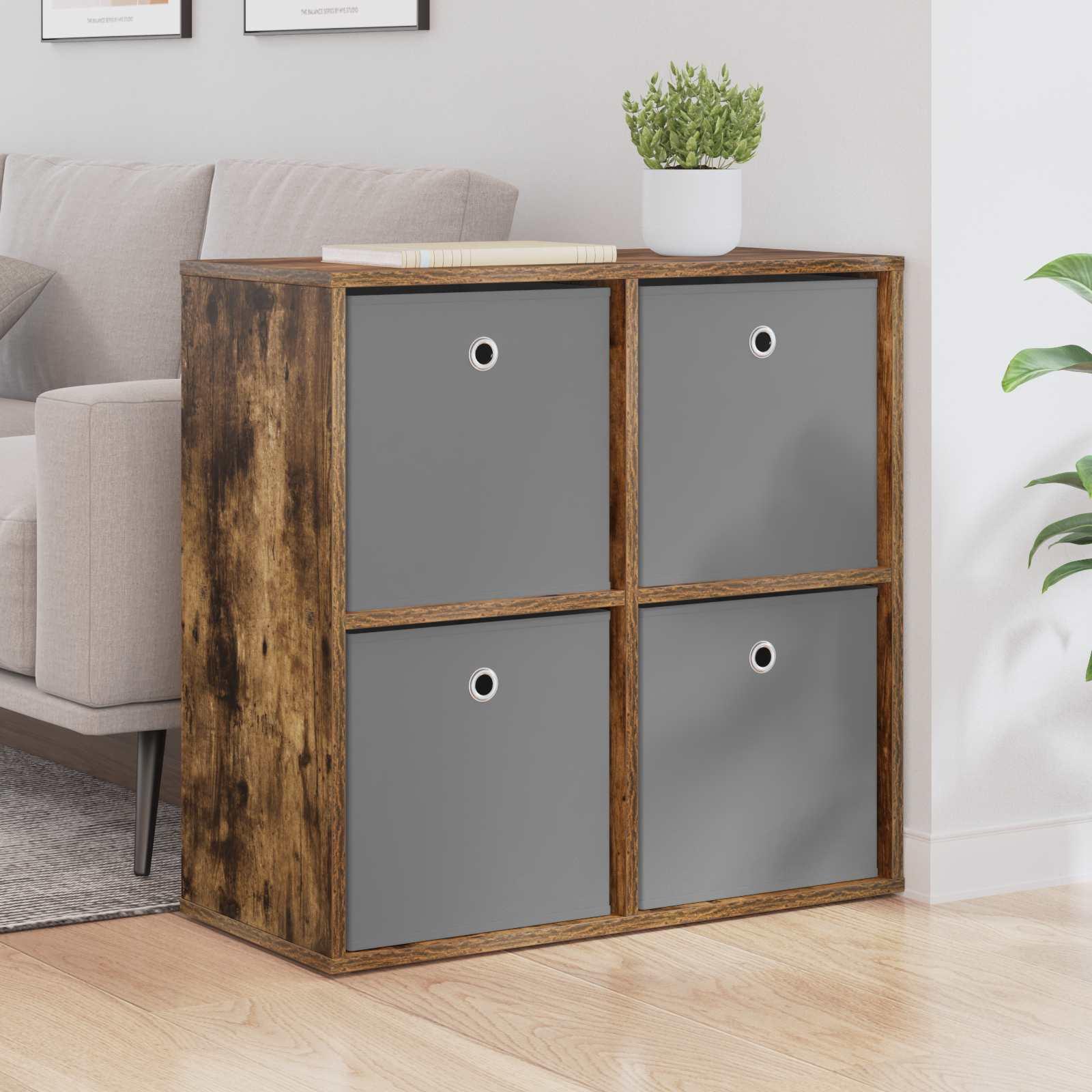 Sidebord med skuffe Røget eg 68,5 x 32 x 67 cm billede