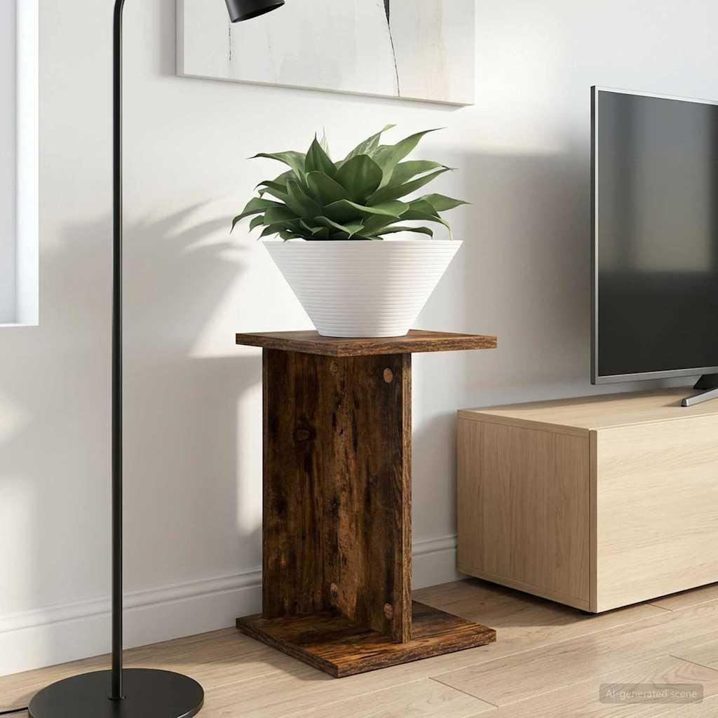 Planteholder i røget eg - konstrueret træ 25 × 25,5 × 40,5 cm