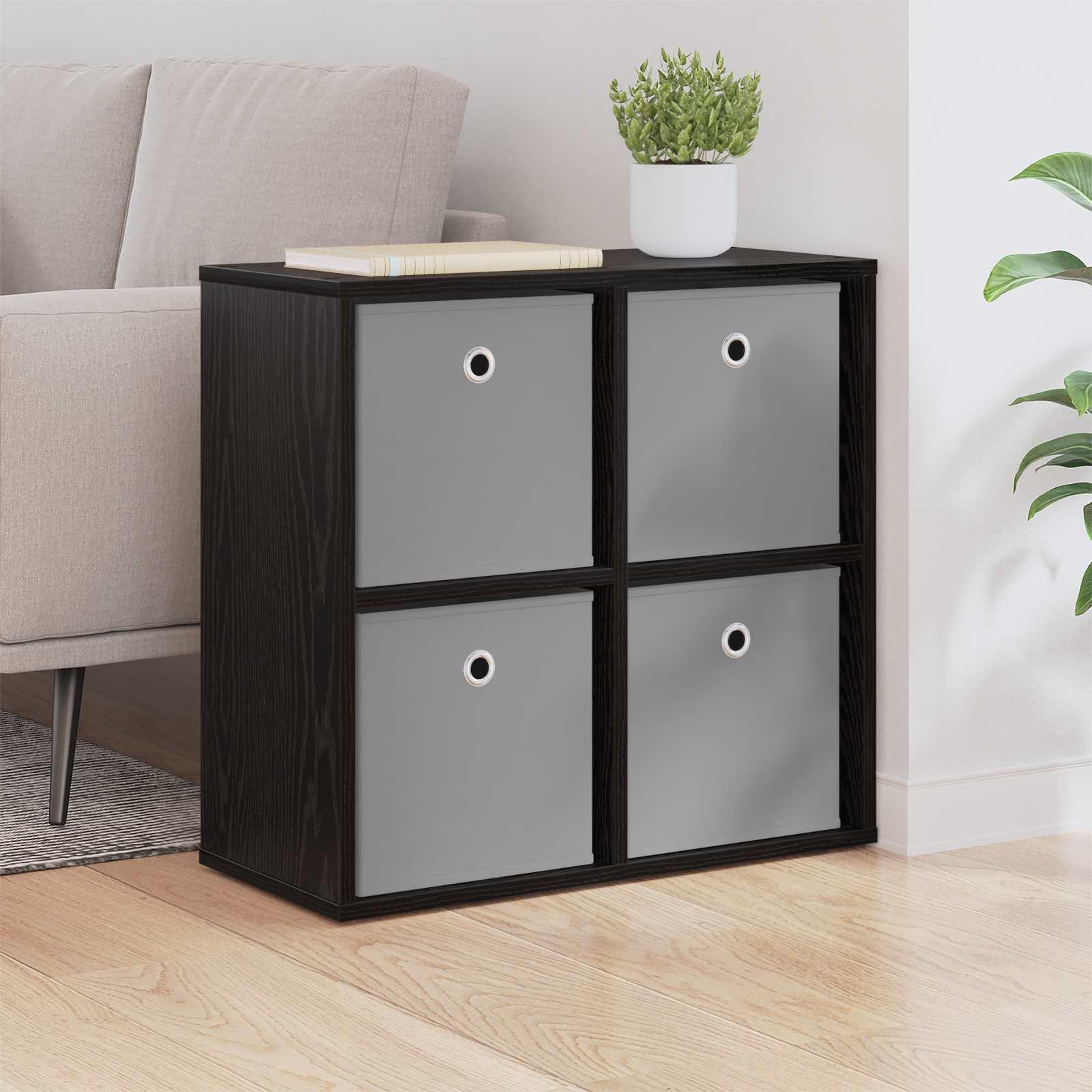 Sidebord med skuffe Sort eg 59,5 x 27 x 57 cm billede
