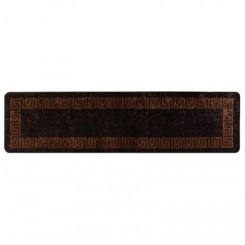 Løber tæppe MARSA - sort 100 × 350 cm, polyester med skridsikker PVC