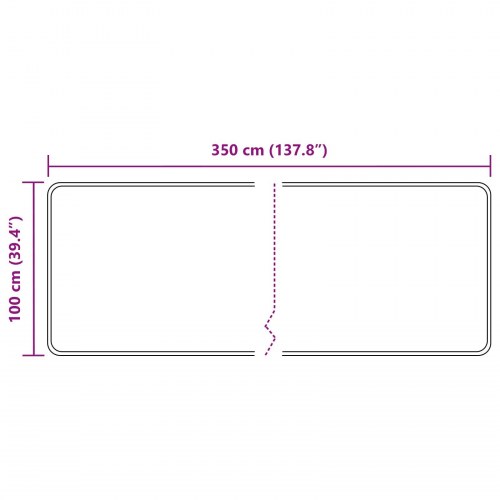 Løber tæppe MARSA - sort 100 × 350 cm, polyester med skridsikker PVC