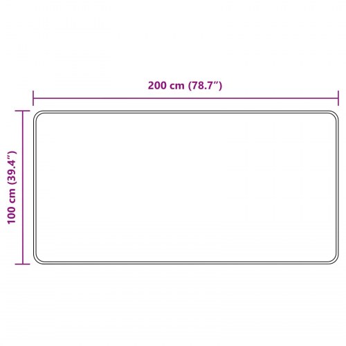Løber-tæppe MARSA - sort 100 × 200 cm, polyester med skridsikker PVC