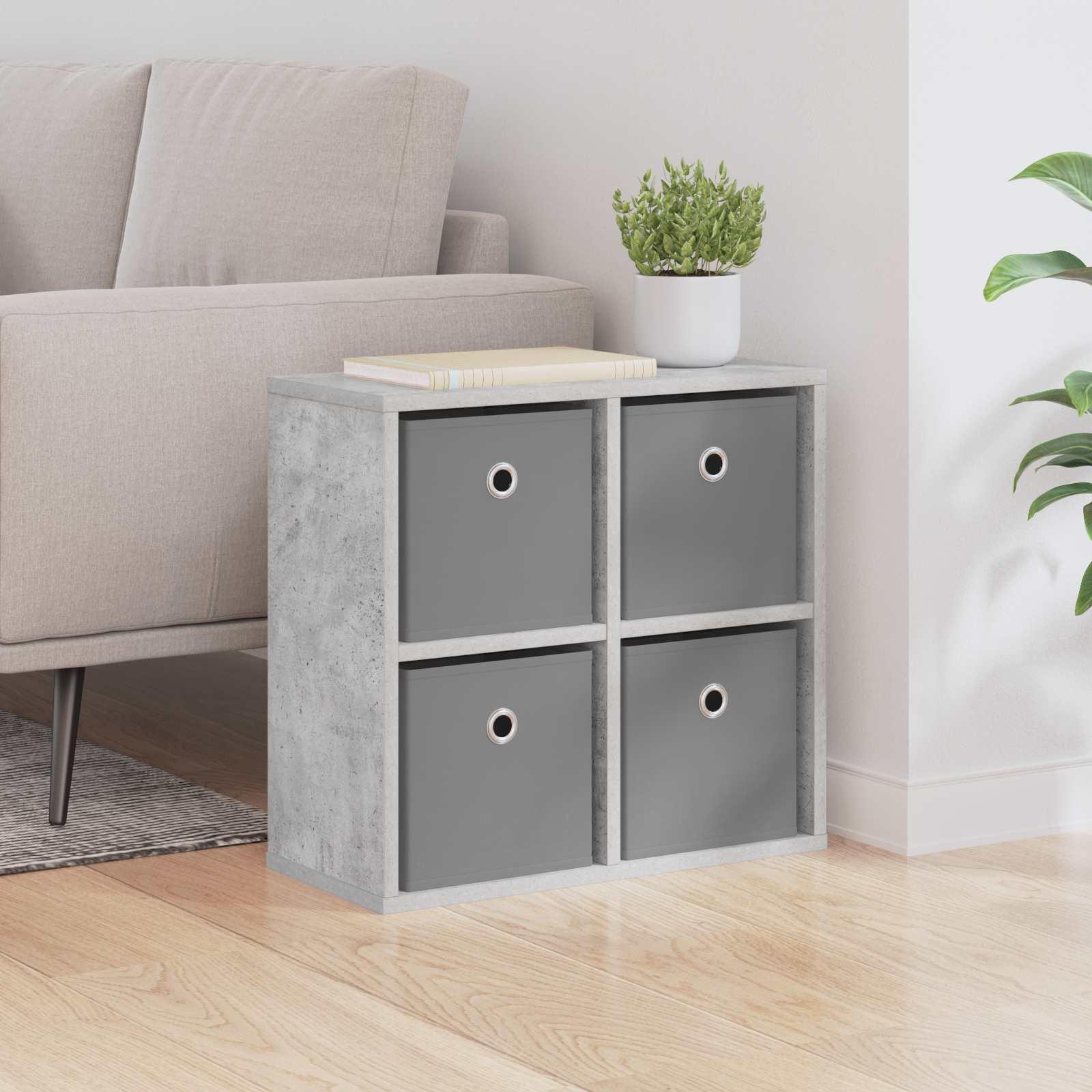 Sidebord med skuffe Beton Grå 49,5 x 22 x 47 cm billede