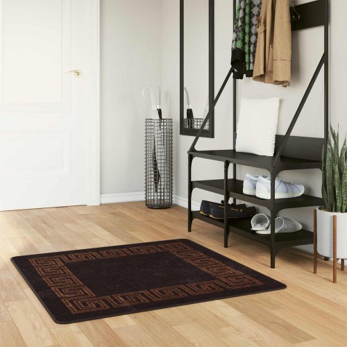 Tæppe løber MARSA - sort 100 × 100 cm, polyester med skridsikker PVC-bagside