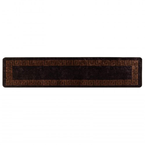 Løber tæppe MARSA - sort 80 × 450 cm, polyester med skridsikker PVC-bagside