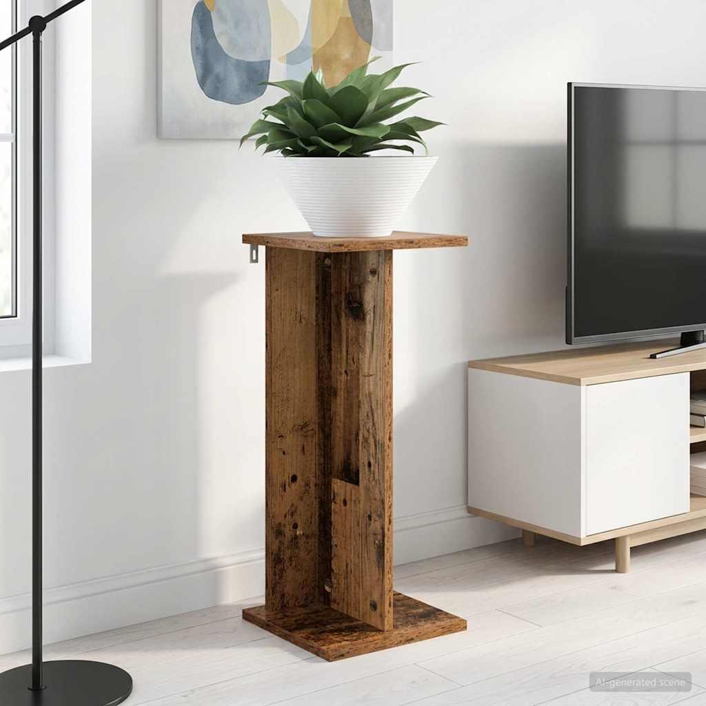 Planteholder i konstrueret træ - gammelt træ, 25 × 25,5 × 60,5 cm