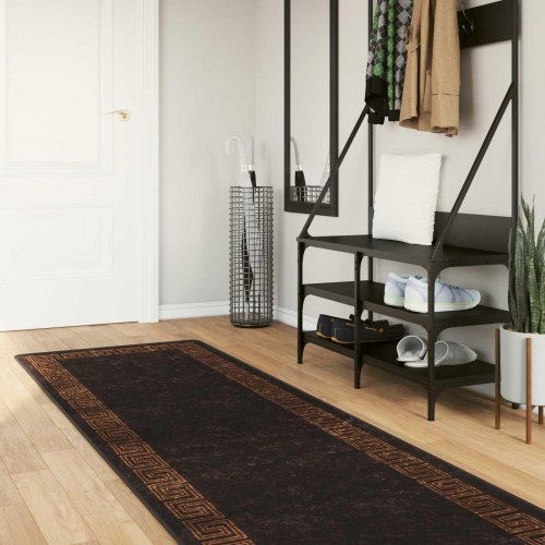 Løber tæppe MARSA - sort 80 × 400 cm, polyester/PVC