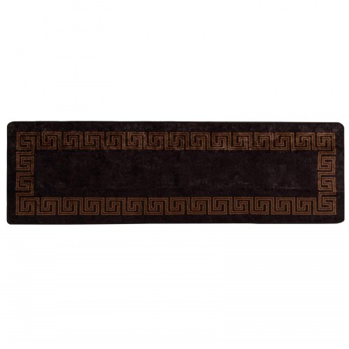 Løber tæppe MARSA - sort 80 × 250 cm, polyester med skridsikker PVC-bagside