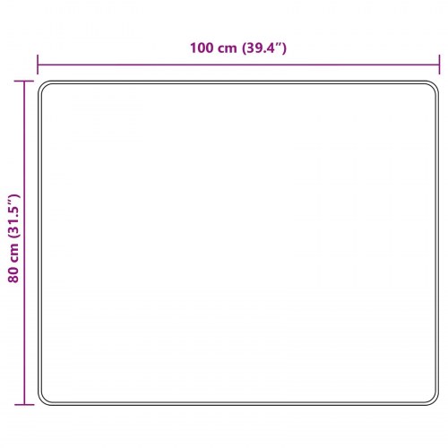 Løber tæppe MARSA - sort 80 × 100 cm, polyester med skridsikker PVC-bagside