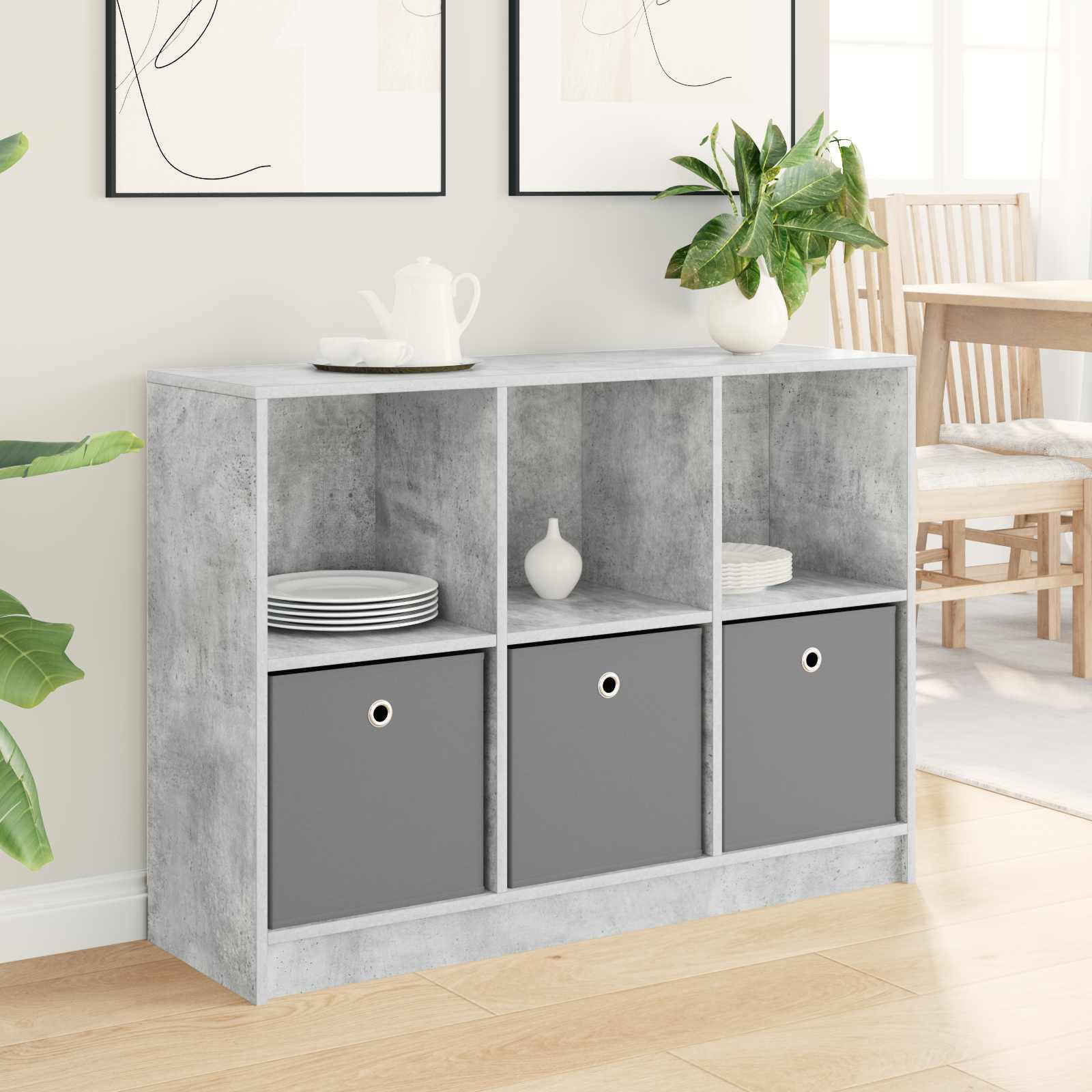 Sidebord med skuffe Beton Grå 102 x 32 x 73,5 cm billede