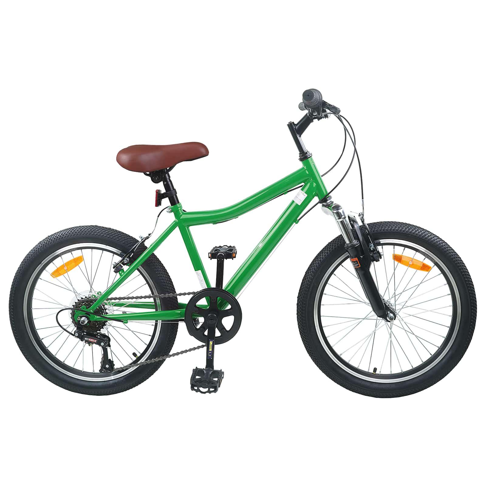 Børnecykel 24 tommer 6-Speed til 8-12 år Grøn billede