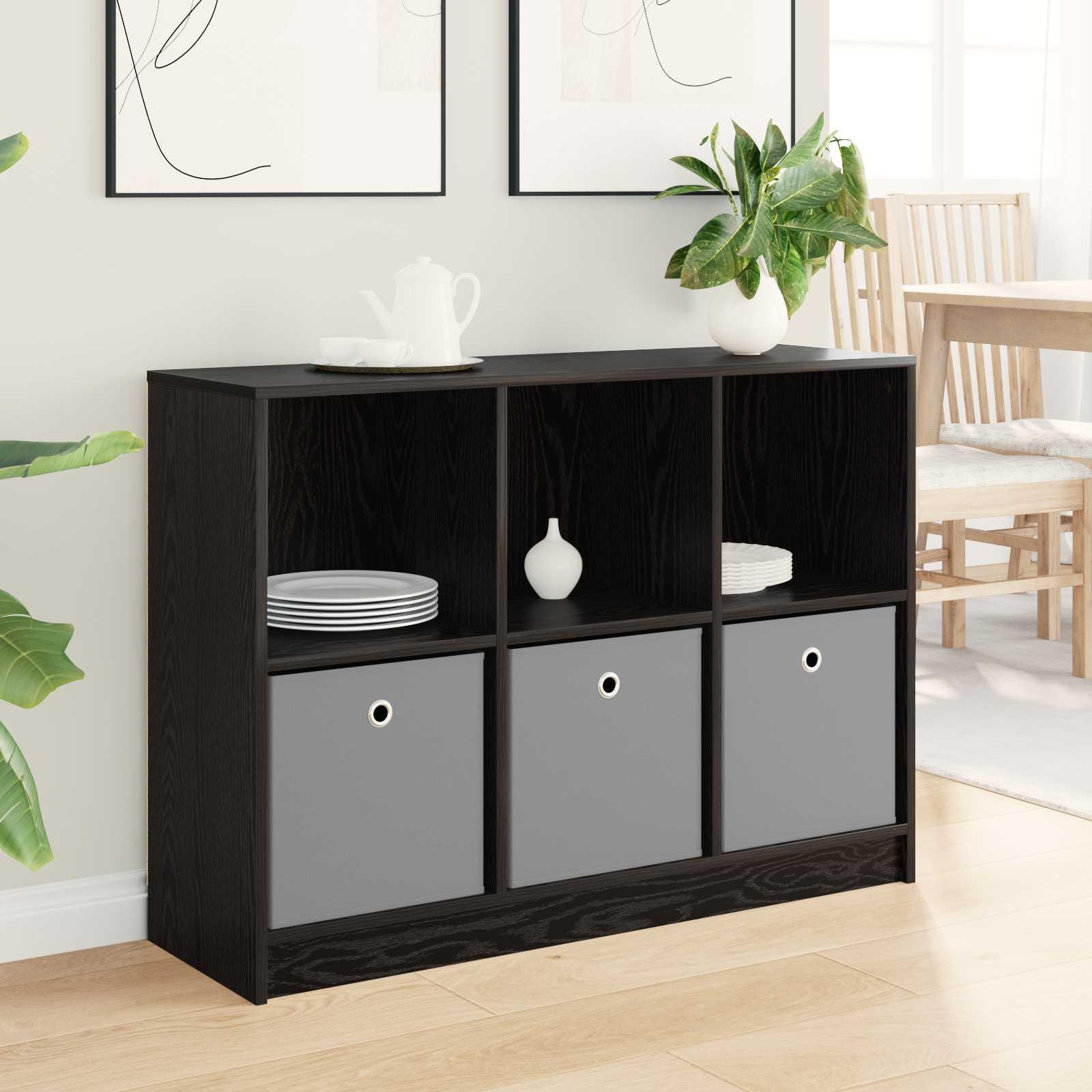 Sidebord med skuffe Sort eg 102 x 32 x 73,5 cm billede